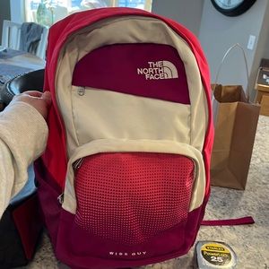 North Face backpack pinks and 2 outside zippers